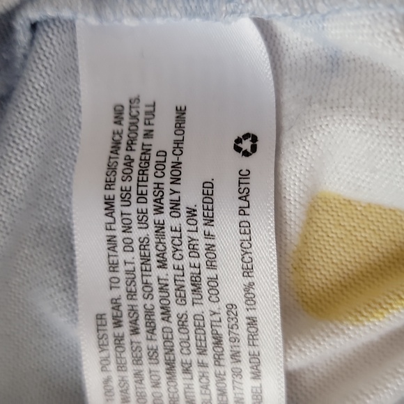 art class Pajama Bottom Daisy Flowers Flare Bottom Blue White Size Small 6-7 - Picture 6 of 8